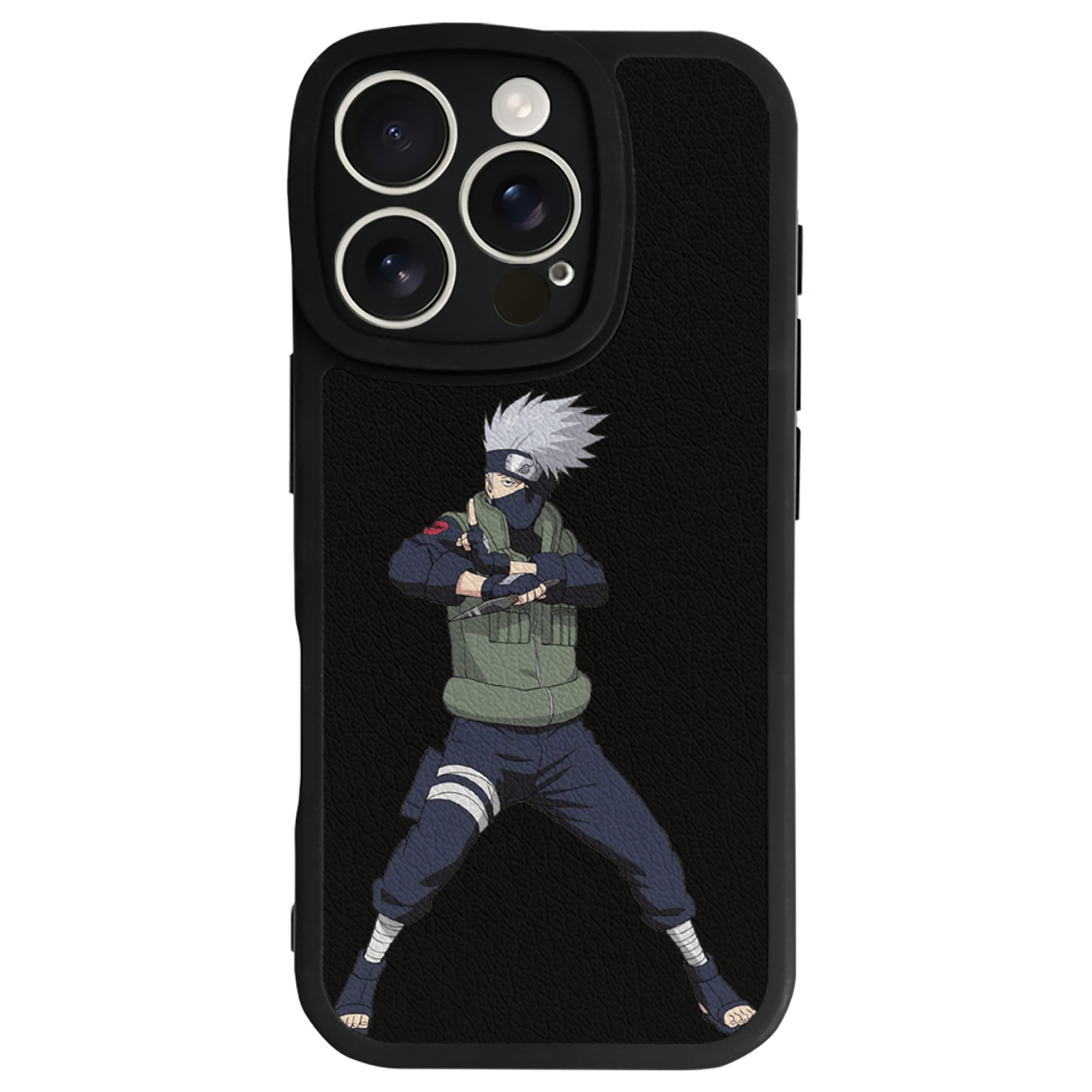 （画像用） NARUTO -ナルト- はたけ カカシ Hatake Kakashi 【iPhone 16シリーズ対応】シリコンスマホケース（レザー調） 材質：シリコン